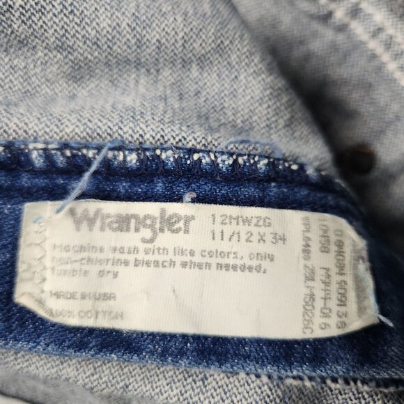 VTG Wrangler Jeans Size 11/12 Cowboy Cut High Rise Western Classic Fit USA Made - Picture 8 of 10